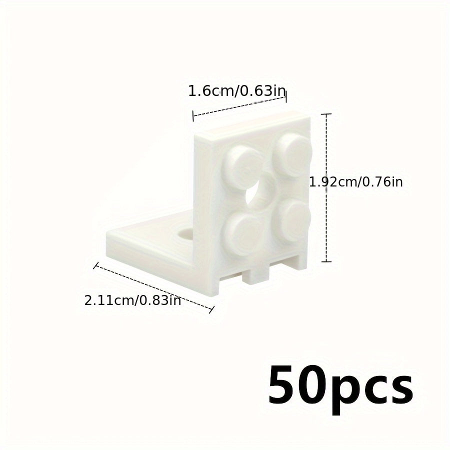 50pcs Building Blocks 2X2 with 2 Holes Bracket Accessories Educational Toys