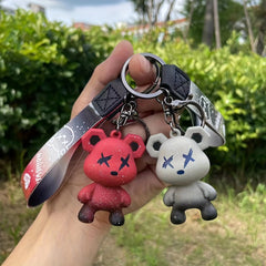 Cartoon Bear Keychain Gradient Star Design Gift Bag Doll Doll Key Chain