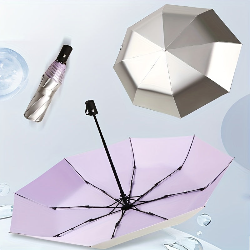 Automatic Titanium Sun Umbrella UPF50 Windproof Waterproof