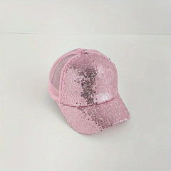 Kids Summer Reflective Sequin Cap Sun Hat