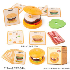Wooden Hamburger Sandwich Toy