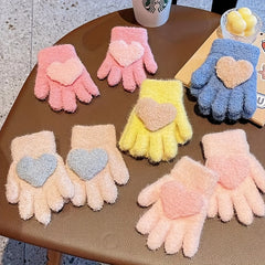 Plush Warm Gloves for Boys & Girls, Up to 4 Years Old