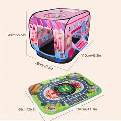 Folding Ice Cream Play Tent for Indoor Outdoor Pop Up Toy House