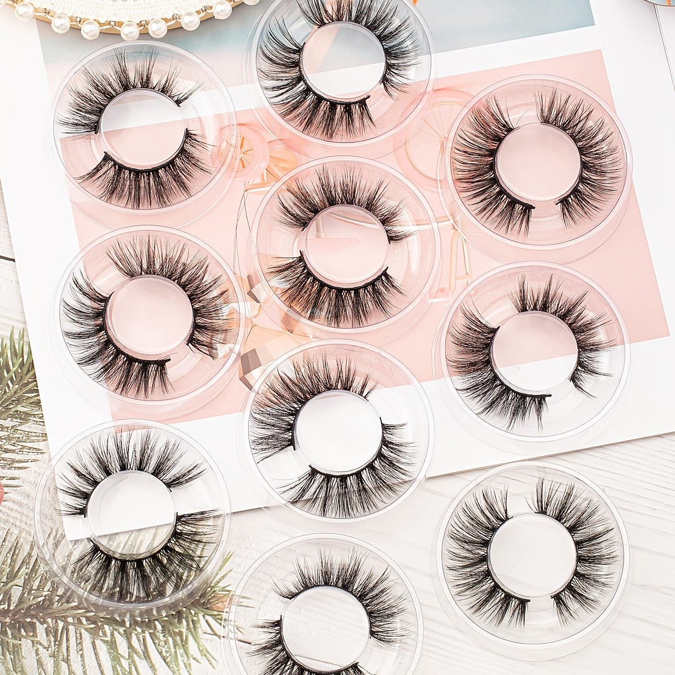 Fluffy 6D Mink False Eyelashes Pack of 10 for Perfect Makeup