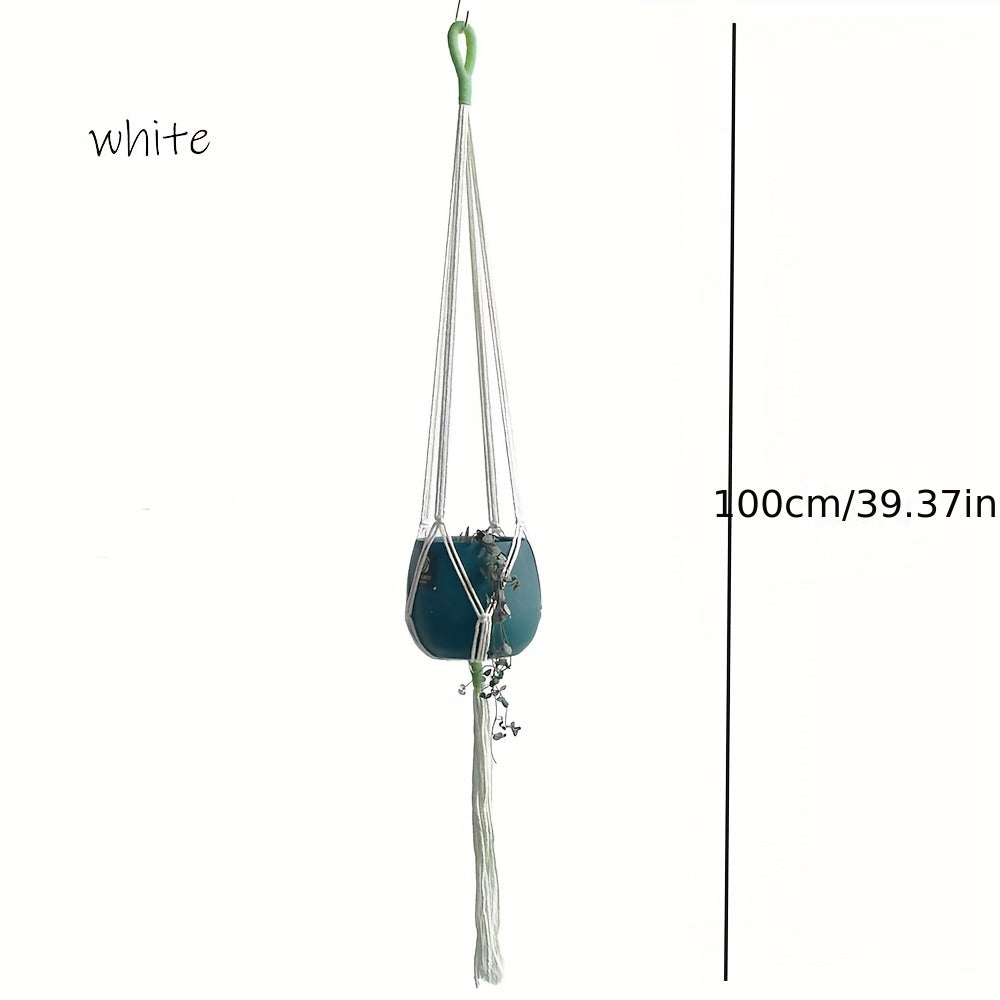 4pcs Macrame Pot Hanger Set Indoor Ceiling Plant Hanger