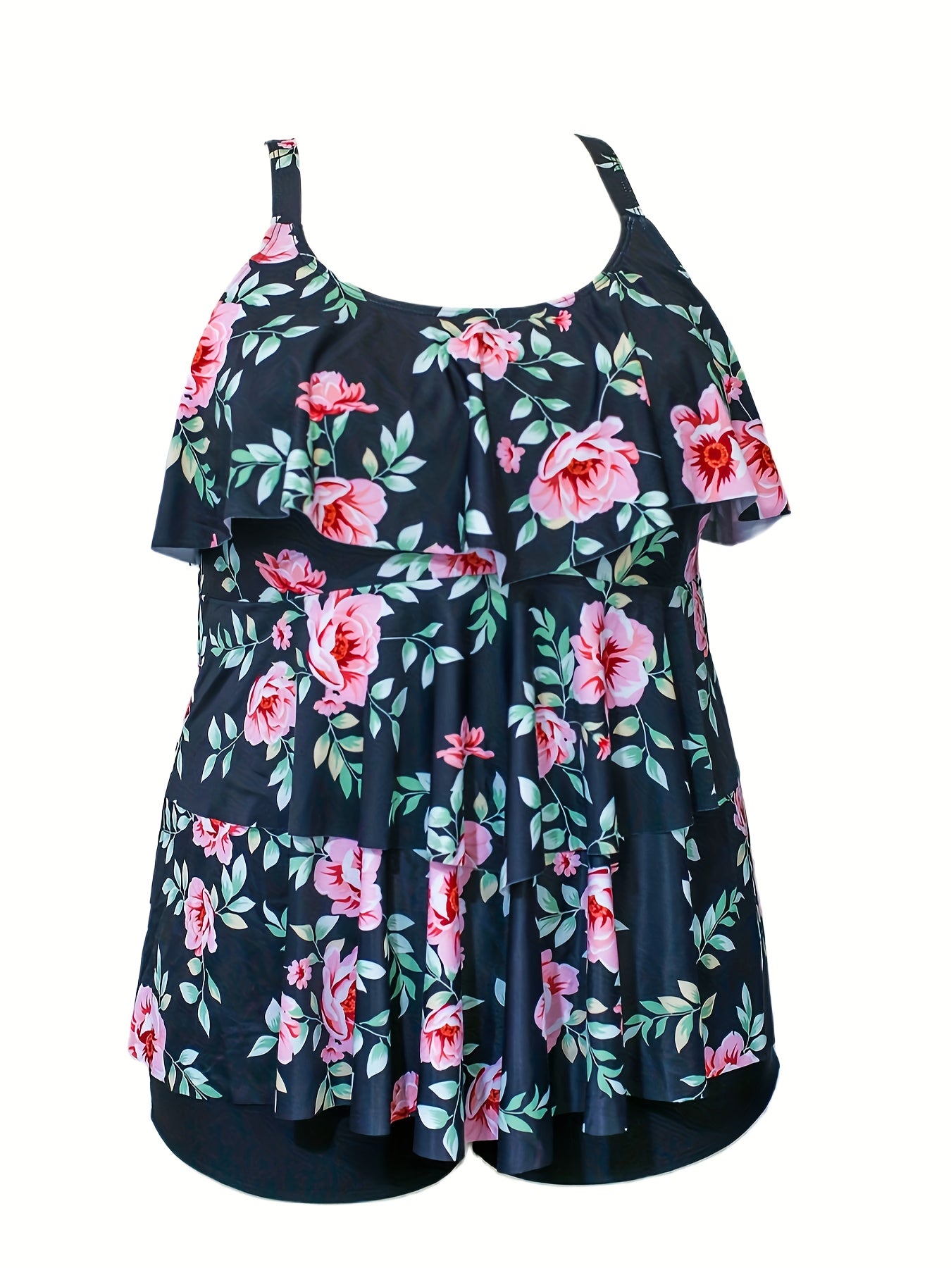 Floral Print Cami Top & Shorts Swimsuit Set