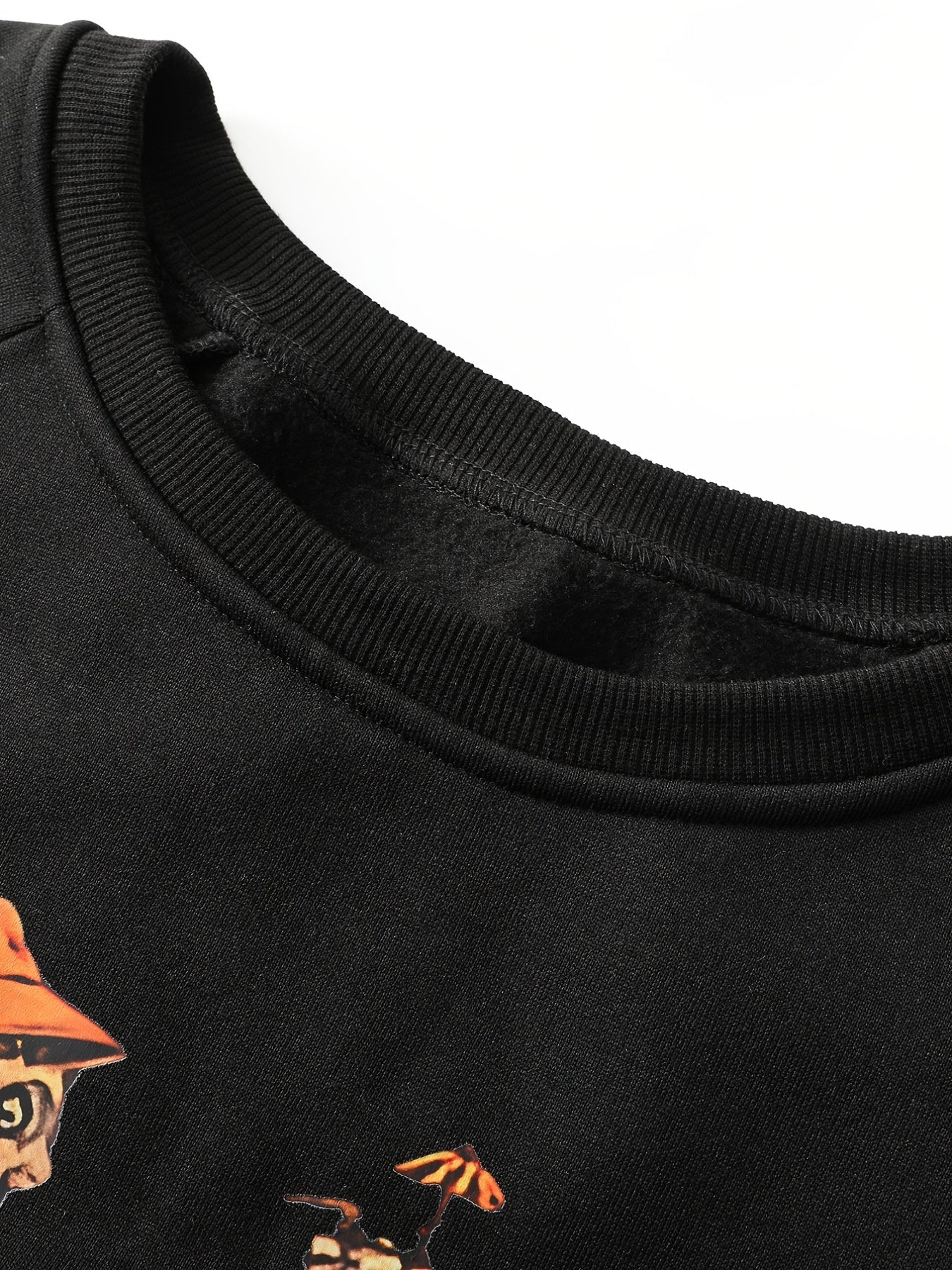 Skeleton & Pumpkin Print Sweatshirt for Halloween