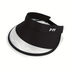 PVC Letter Print Visor Hat UV Protection Sun Hats