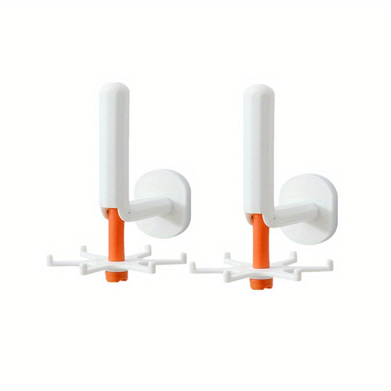 360 Rotating Hook with Sticky Punching Wall Mount