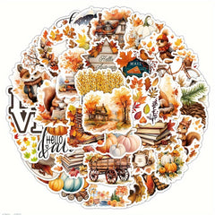 50pcs Autumn Series Graffiti Stickers for Laptops Suitcases Mobiles