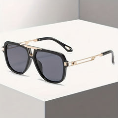 Men's Polarized Aviator Sunglasses UV400 Retro Oversized Square