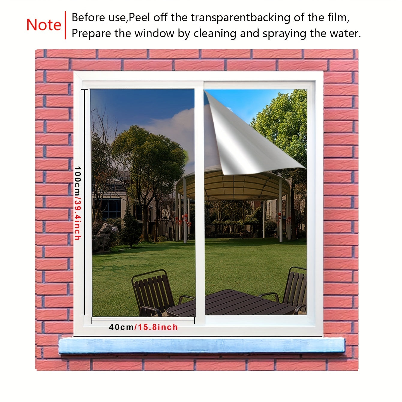 One way Mirror Window Film Tawny Brown Daytime Privacy Reflective Film