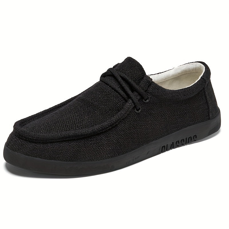 Men's Canvas Loafer Shoes Lightweight Slip On Casual Shoes
