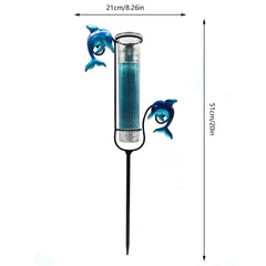 Dolphin Rain Gauge Frost Proof Outdoor Metal Frame