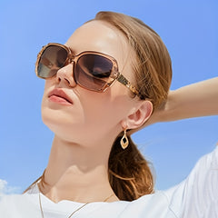 Cat Eye Sunglasses Gradient Lens Hollow Out Temple UV400