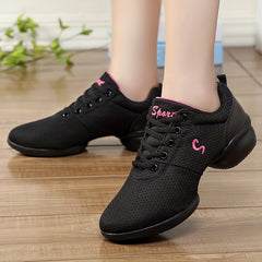 Women's Mesh Dancing Shoes Lightweight Breathable Non slip Dancing Shoes