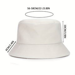 Daisy Print Fisherman Hat Reversible Sunscreen Basin Cap Lightweight Bucket Hats