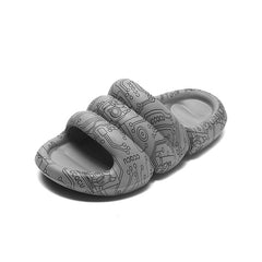 Men's Graphic Cloud Slides Non Slip Slippers