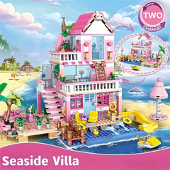 Friends Series DIY Assembly Toys City Summer Holiday Apartment Building Blocks