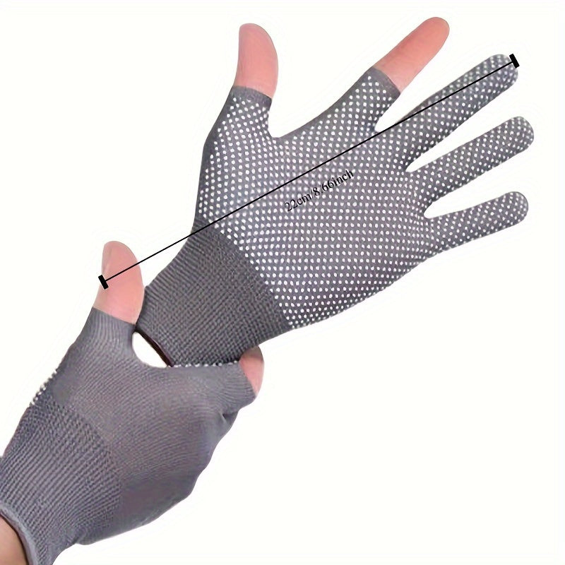 Men's Outdoor Half Finger Sunscreen Gloves Non Slip Touch Screen