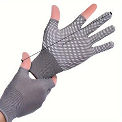 Men's Outdoor Half Finger Sunscreen Gloves Non Slip Touch Screen