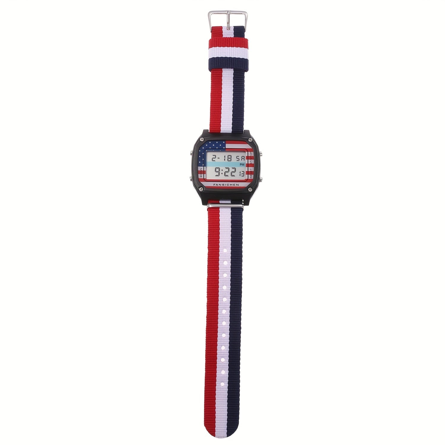 Kids' Digital Watch with Nylon Band and Alarm Clock