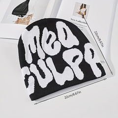 Solid Letter Hat Embroidered Knitted Outdoor Hip hop Sports Hat