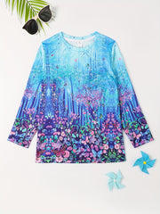 Magic Forest Long Sleeve T shirt 3D Print Tees for Girls