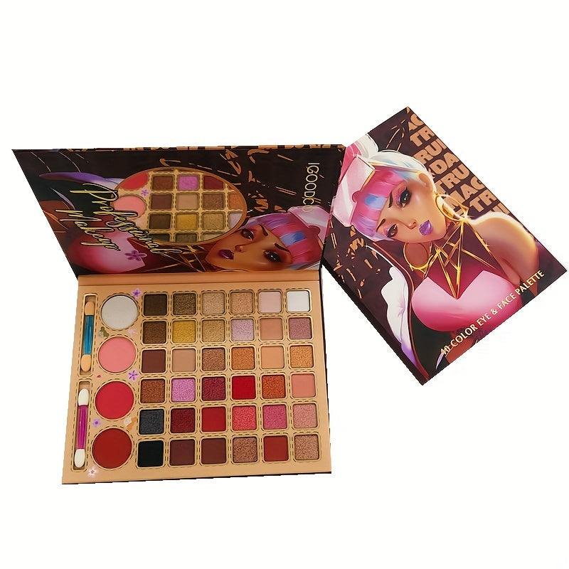 40 Colors Makeup Palette Pearly Matte High Gloss Powder Blusher 3 In 1