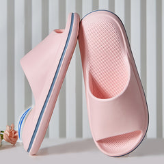 Women's Platform Soft Indoor Slippers Non-slip Open Toe Home Bathroom Shoes