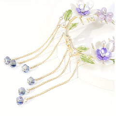 Camellia Tassel Ponytail Buckle Hair Accessory for Girls