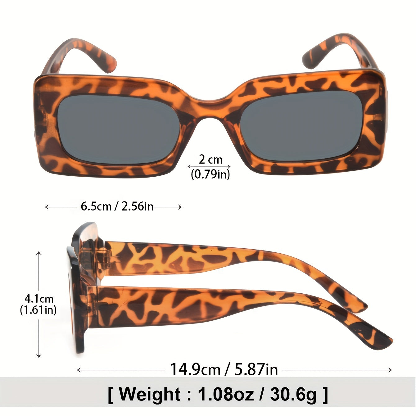 2 Pack Men's Vintage Square Sunglasses