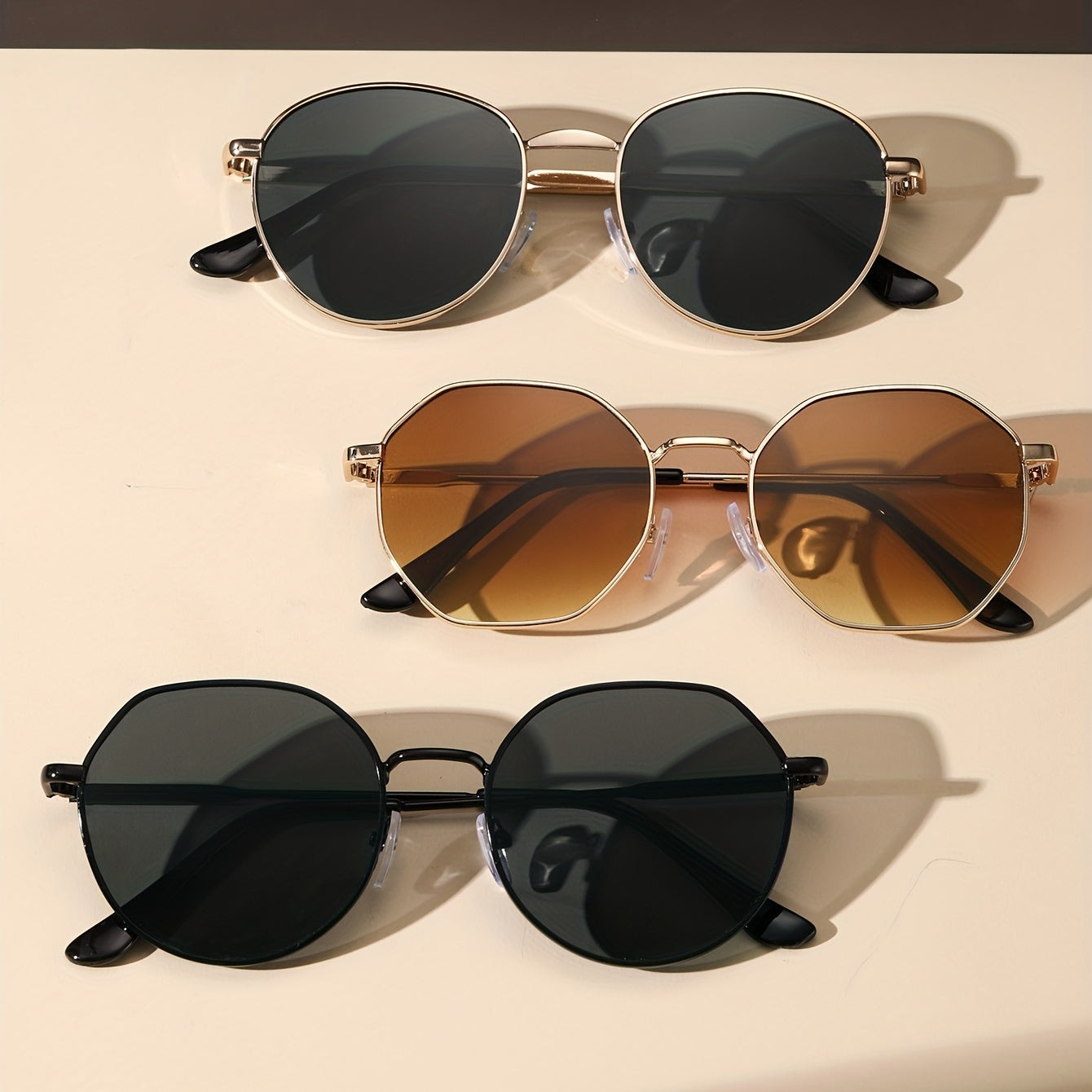 Retro Metal Sunglasses 90s UV400 Sun Shades Glasses
