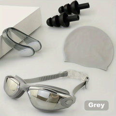 Silicone Swimming Goggles Set - Safe & Stylish Pool Gear