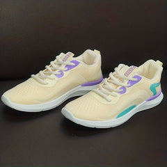 Women's Breathable Knit Sneakers Lace Up Outdoor Shoes Lightweight