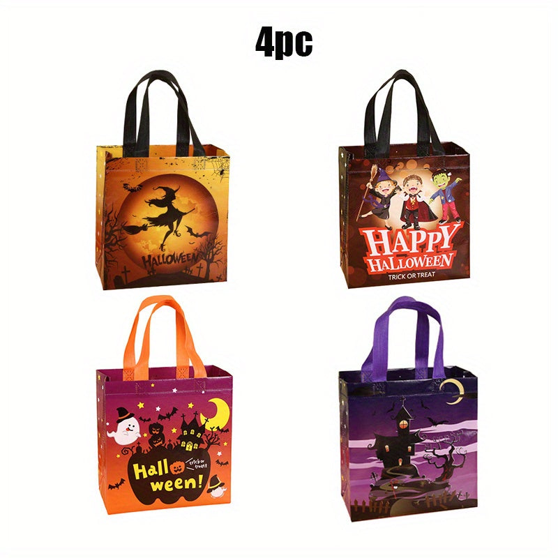 Halloween Tote Gift Bags 6 Patterns Trick Or Treat Bags Reusable Goody Candy Bag