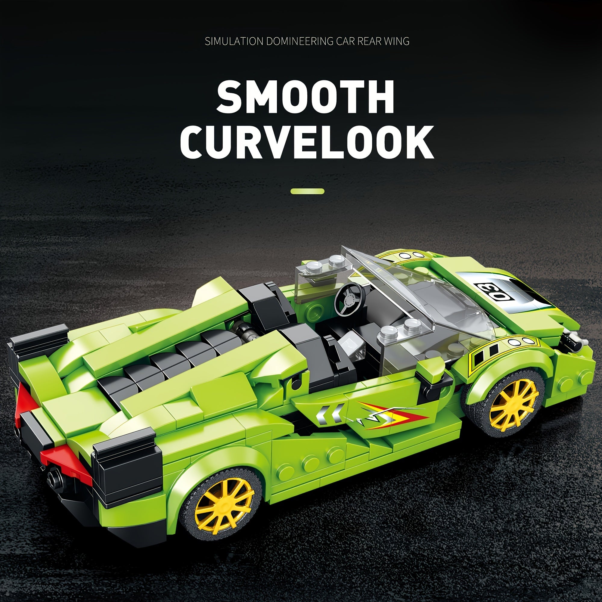 Reobrix NO 806 Green Racing Car Set Building Blocks Toy