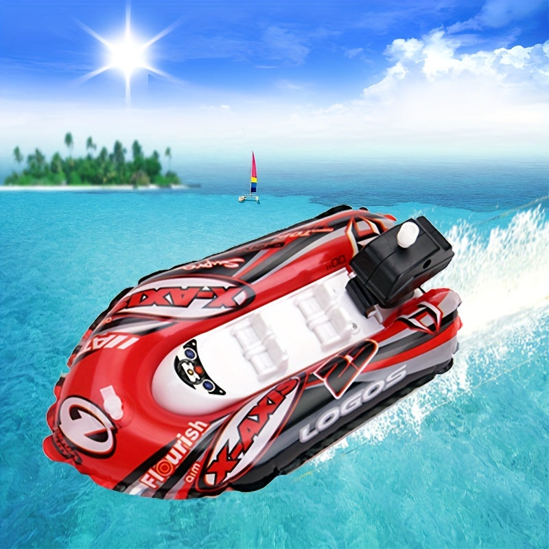 Inflatable Wind-up Water Play Speedboat Educational Toy