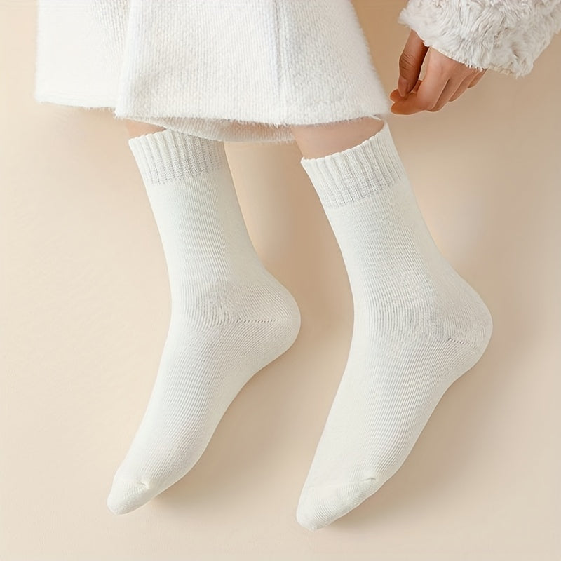 6 Pairs Warm Mid Tube Socks Women's Stockings