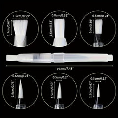 Nylon Paintbrush Storage Pen Set 12pcs 6 Shapes for Acrylic Watercolor