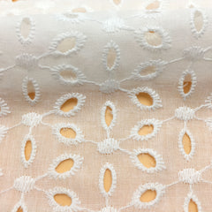 1m Cotton Bottom Cloth Embroidery Fabric Hollow Lace Punch Dress Embroidery