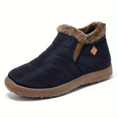 Women's Fluffy Ankle Boots Soft Sole Platform Plush Lining Warm Winter