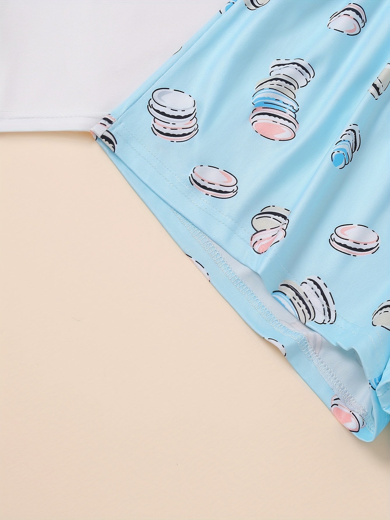 Letter Print Pajamas Set Top & Shorts Women's Sleepwear