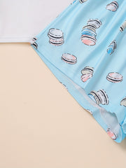 Letter Print Pajamas Set Top & Shorts Women's Sleepwear
