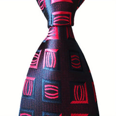 Men's Striped Plaid Necktie