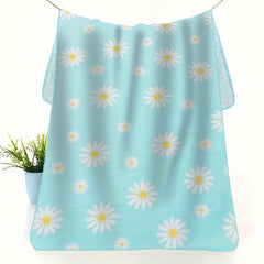 Quick Dry Daisy Printed Microfiber Hand Towel 15.7 x 31.5 Inches