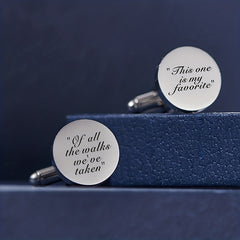 Stainless Steel I LOVE YOU & Man Cufflinks Stylish Men's Accessory