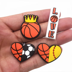 10pcs Cartoon Basketball Shoe Charms for Clogs