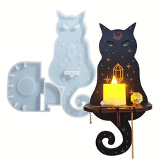 Cat Totem Wall Hanging Silicone Mold Halloween Wall Candle Holder