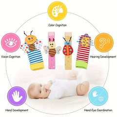 Infants Soft Baby Rattle Toys Wrist Rattle Foot Sock Rattles